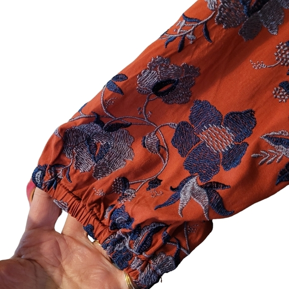 Anthropologie embroidered Juniper belted swing dress - XS.      A72 - Picture 2 of 14